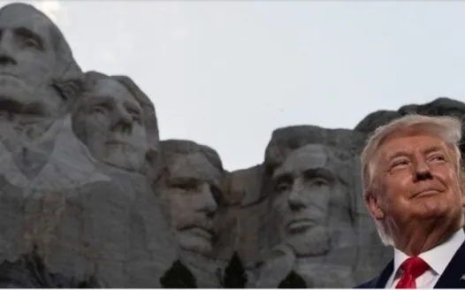 Trump = Mt Rushmore.  Add his face now!  Trumps hair-line on the rock is meant to be!