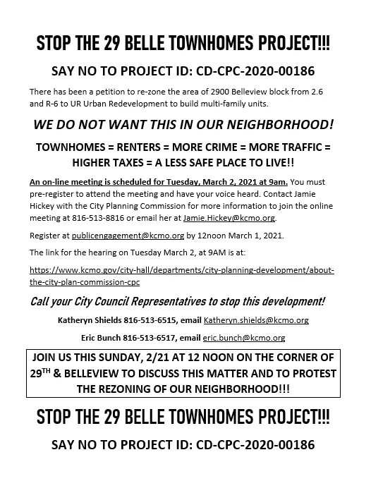 STOP THE 29 BELLE TOWNHOMES