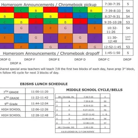 Change the 2016-17 EBJSHS bell schedule