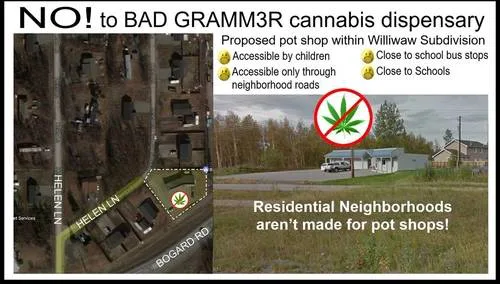 NO! To POT SHOP: "Bad Gramm3r" In Residential Neighborhood Of Williwaw (Wasilla, AK)