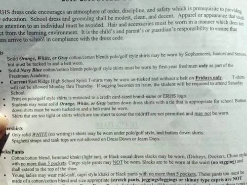 Revising the East Ridge High School Dress Code