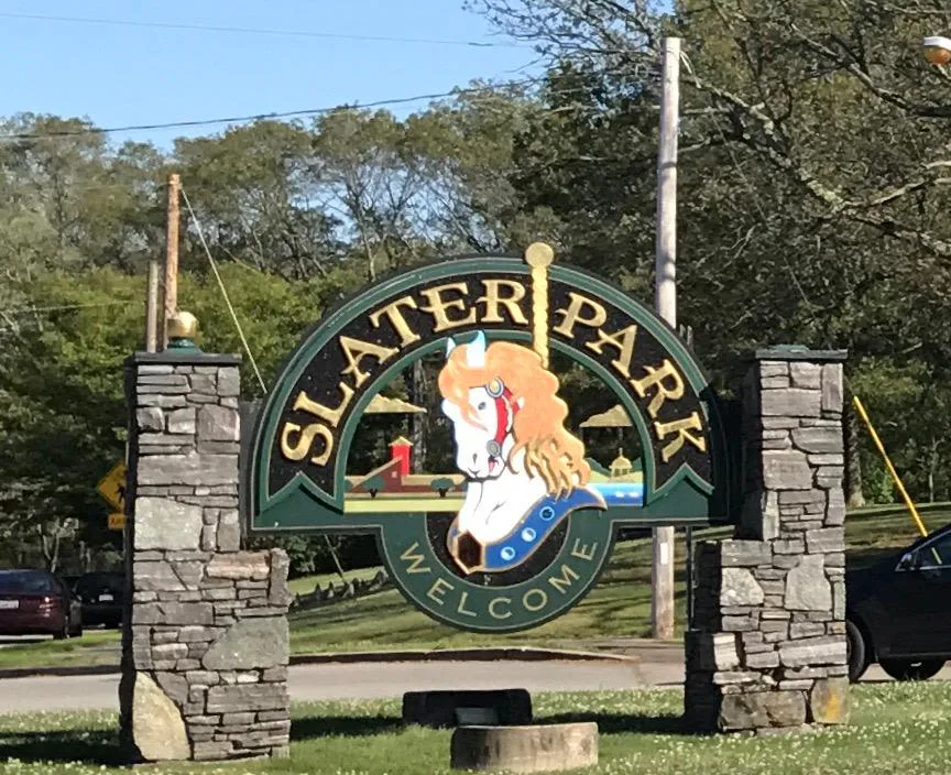 Slater Park what a great spot for an off-leash dog park!