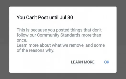 Demand a stop to Facebook Community Standards