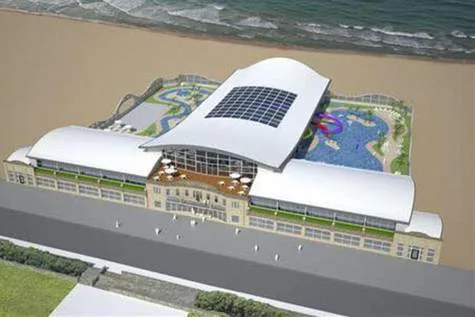 Get the Tropicana Swimming Pool with a sliding Roof