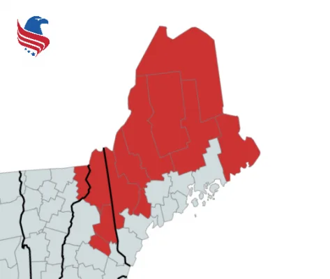 States of ME, NH, and VT Counties New State/Declaration of Independence