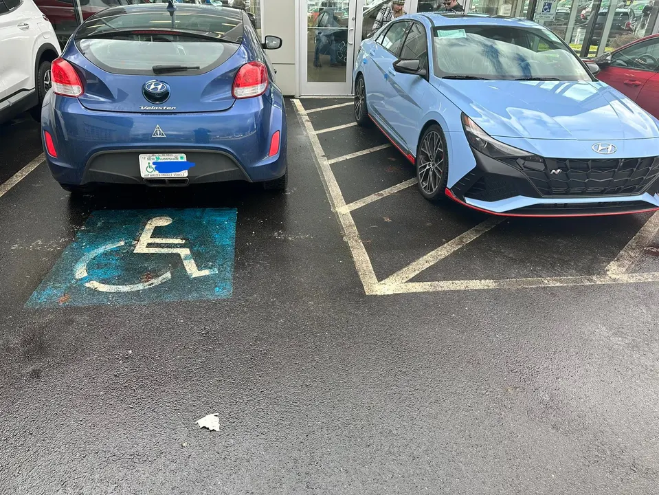 Fine for illegal parking in disability spots!