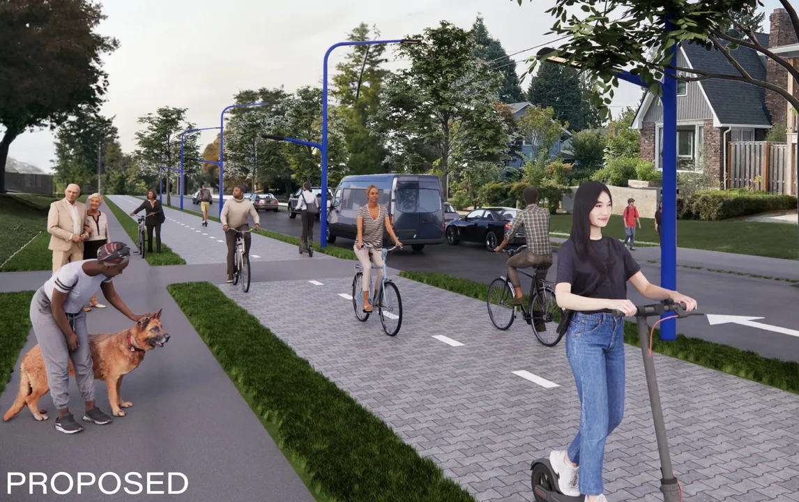 New Sidewalks & Bike Path on Buckner Rd