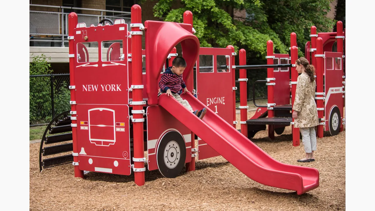 Playground Structure at Fire Fighters Memoiral Park