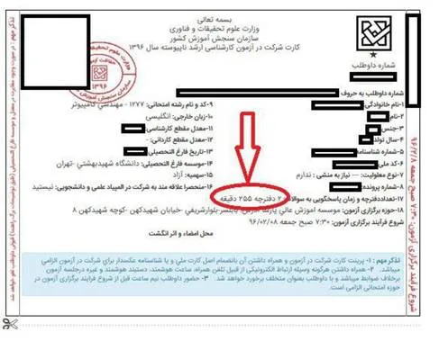 تقاضای بررسی تخلفات ازمون ارشد