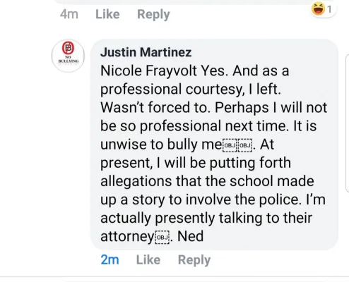 Parents of DASD student's request that Justin Martinez keep his protests away from the schools during school hours.