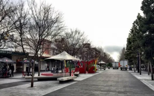 Turn Hargreaves Mall into a road