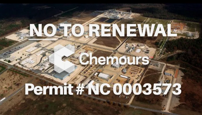 No to Chemours Water Renewal - Permit # NC 0003573