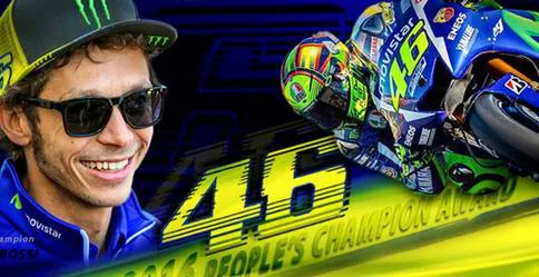 Support the historical People's Champion Award to Valentino Rossi