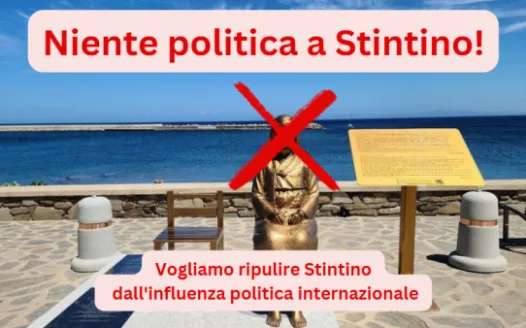 Rimozione della Statua della Pace da Stintino