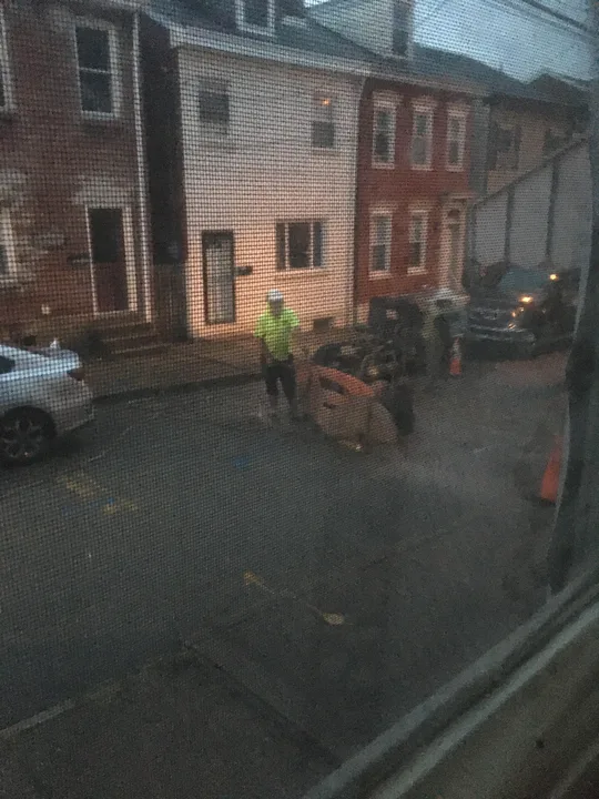 Stop Constructions in the Morning outside of Residences