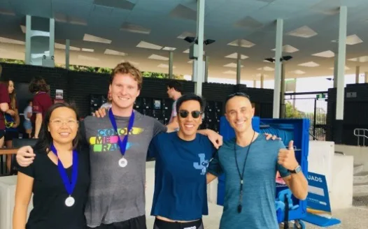 Keeping our beloved swim coach here in Australia