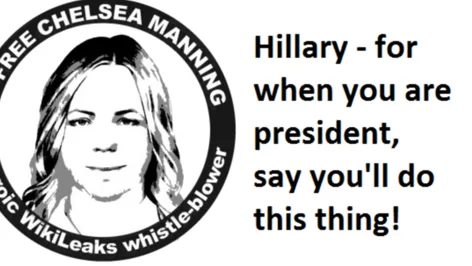 Hillary Clinton- Promise to Pardon US Army Whistleblower Chelsea Manning