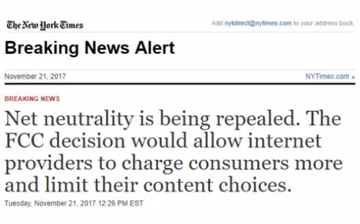 Comcast: Ignore Repeal of Net Neutrality