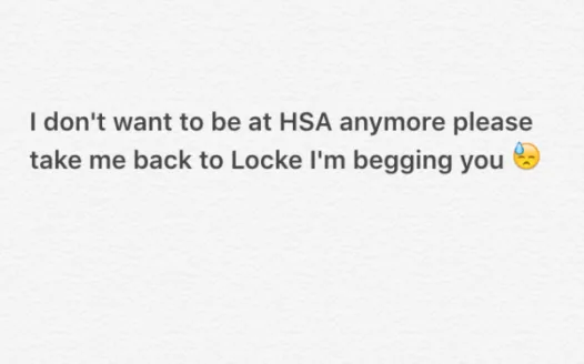 Make Gisselle go back to Locke Highschool