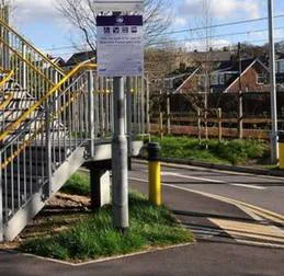 Accessible pedestrian crossing for Whitefield Metrolink station