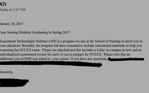 Mount Saint Mary College ATI Nursing Charges