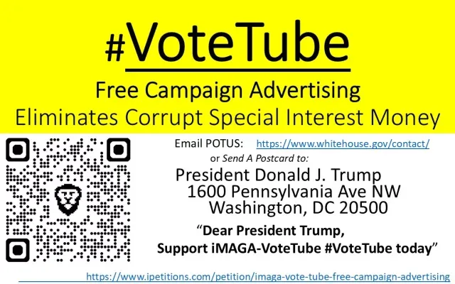 iMAGA-VOTE TUBE - FREE CAMPAIGN ADVERTISING