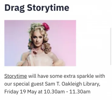 Cancel Drag Storytime at Oakleigh Library