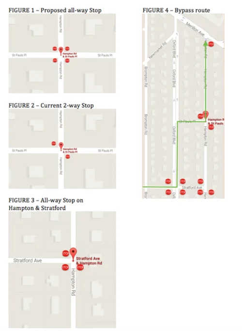 Request for All-Way Stop at Hampton Rd & St Pauls Place
