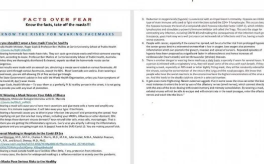 We oppose mandatory masks in Columbia