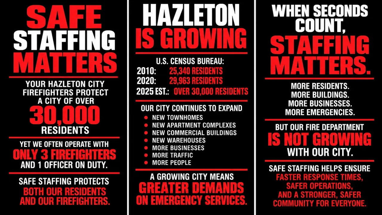 Safer Fire Department Staffing for Hazleton City