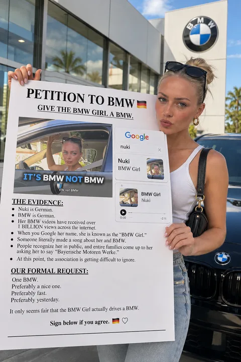 Give BMW girl a BMW