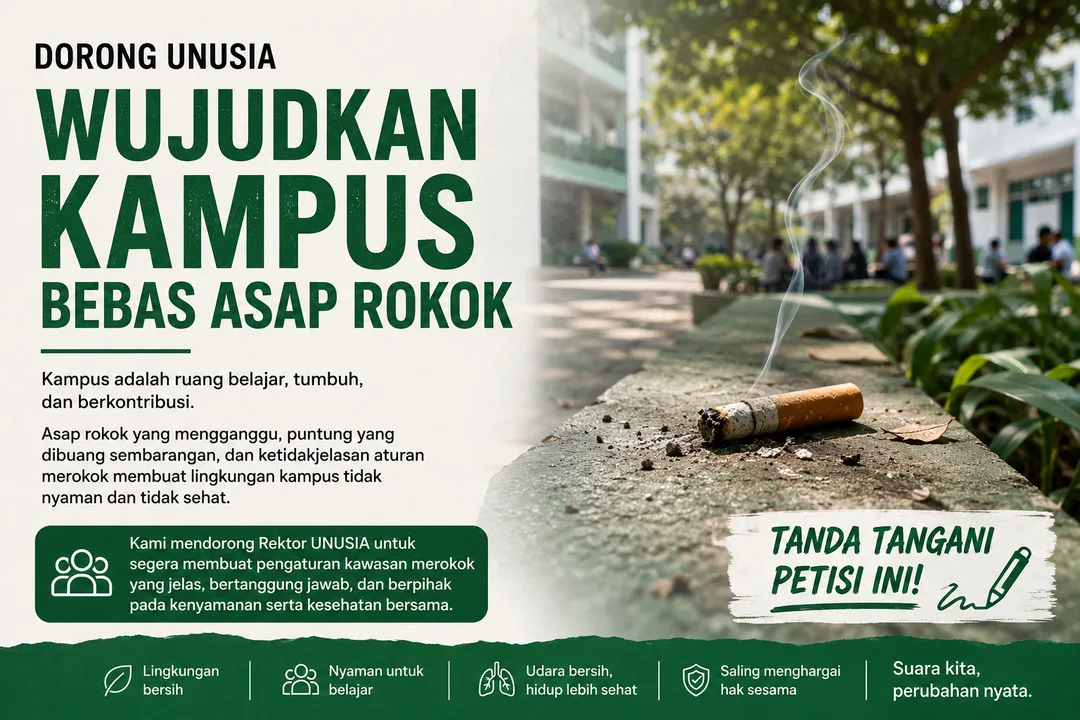 Dorong Aturan Kawasan Merokok di Kampus Unusia