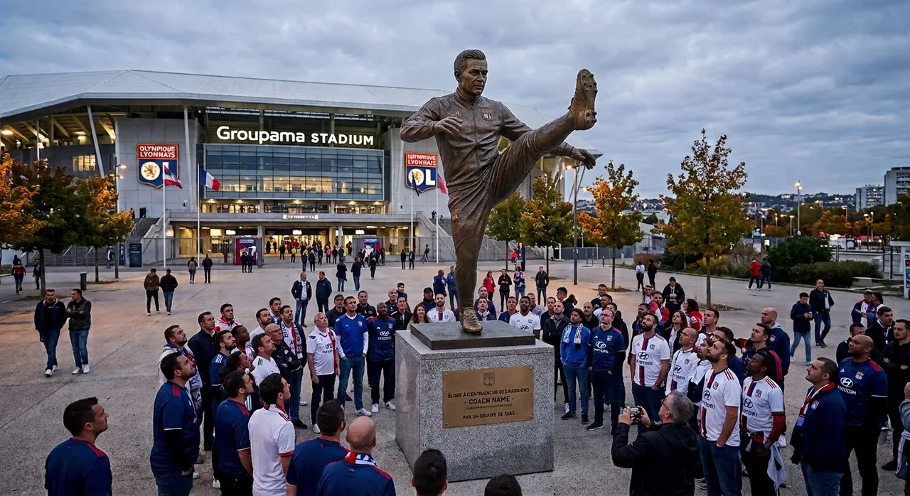 UNE STATUE POUR ANTONIO FERREIRA DEVANT LE GROUPAMA STADIUM