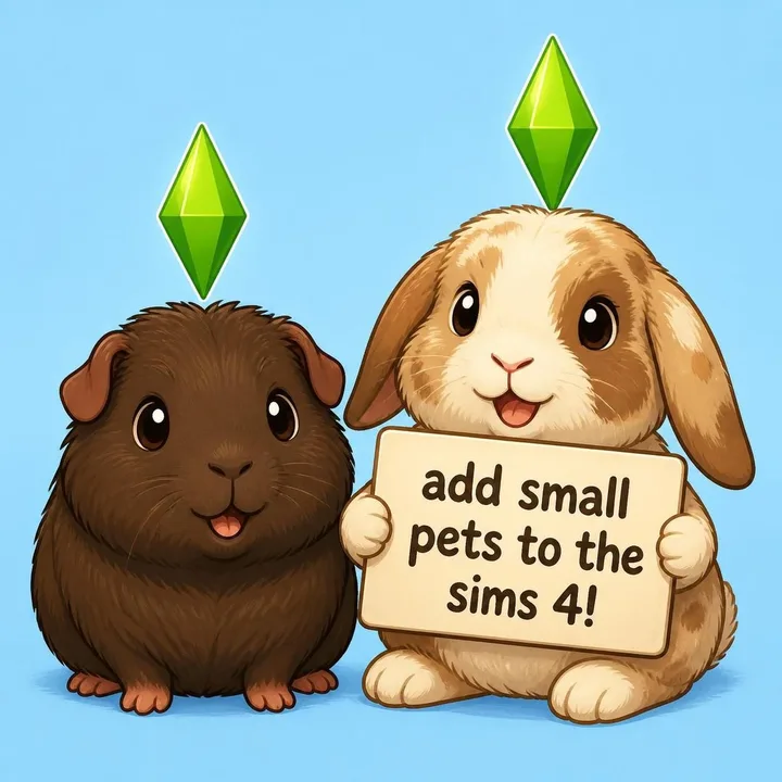 Request to add Rabbits and Guinea Pigs to The Sims 4