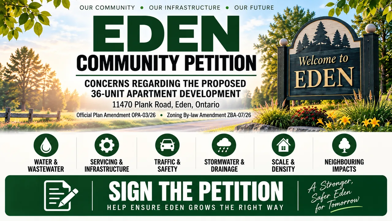 EDEN DESERVES RESPONSIBLE GROWTH — NOT UNANSWERED QUESTIONS