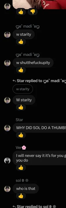 stop reacting with a thumbs up in boftwt prank gc