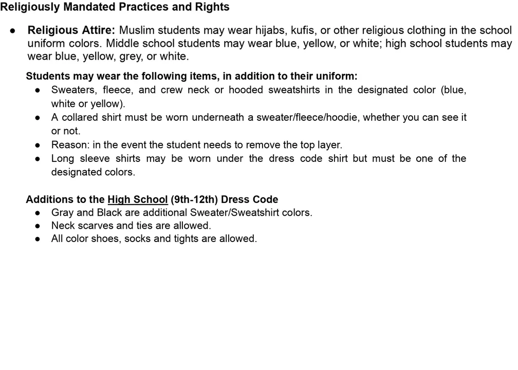 Petition against hijab color restrictions